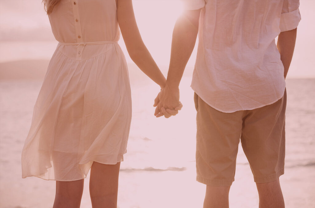 couple holding hands